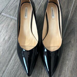 Alex Marie Noelli Black Patent Leather Pointed Toe Pumps size 9